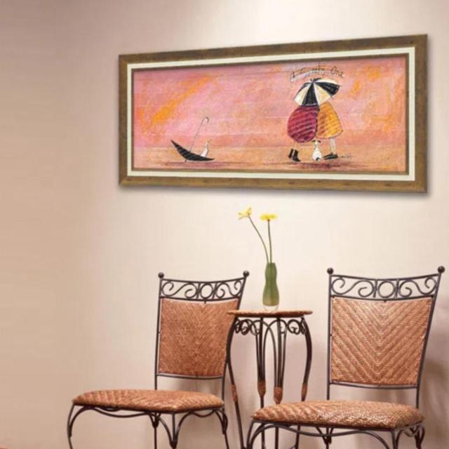 アートパネル サムトフト 『スニーキー ワン』 95×43.5cm （ 絵画 絵 アート インテリア 額 額入り 壁掛け 犬 動物 傘 ポスター アートフレーム アートポスター ウォールアート パネル 額付き かわいい ）_6