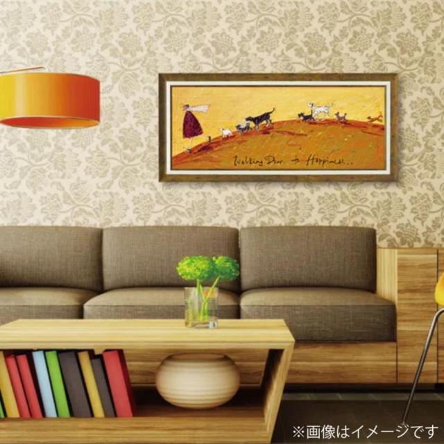 アートパネル サムトフト 『幸せへ向かって』 94.5×43cm （ 絵画 絵 アート インテリア 額 額入り 壁掛け 犬 動物 ワンちゃん ポスター アートフレーム アートポスター ウォールアート パネル 額付き 額縁 壁飾り リビング ）_6