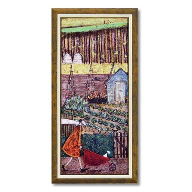 アートパネル サムトフト 『サマー』 46.5×94.5cm （ 絵画 絵 アート インテリア 額 額入り 壁掛け 犬 動物 縦 ポスター アートフレーム アートポスター ウォールアート パネル 額付き かわいい 縦型 ）_6