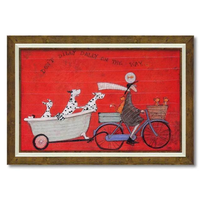 アートパネル サムトフト 『ドンド ディリダリー』 74.5×51.5cm （ 絵画 絵 アート インテリア 額 額入り 壁掛け 犬 動物 ダルメシアン ポスター アートフレーム アートポスター ウォールアート パネル 額付き かわいい ）_1