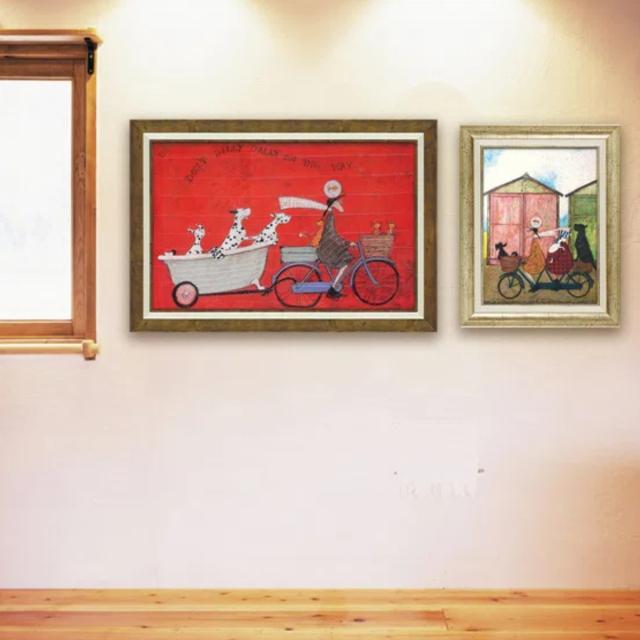 アートパネル サムトフト 『ドンド ディリダリー』 74.5×51.5cm （ 絵画 絵 アート インテリア 額 額入り 壁掛け 犬 動物 ダルメシアン ポスター アートフレーム アートポスター ウォールアート パネル 額付き かわいい ）_6