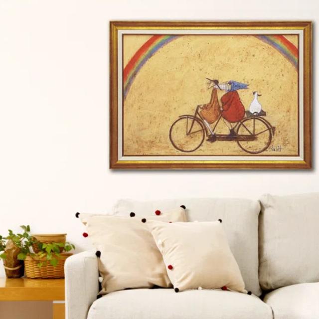 アートパネル サムトフト 『虹に向かって』 72.5×55.5cm （ 絵画 絵 アート インテリア 額 額入り 壁掛け 犬 動物 虹 ポスター アートフレーム アートポスター ウォールアート パネル 額付き かわいい ）_6