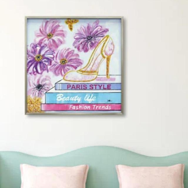 オイル ペイント アート「ビューティフル ライフ」 （ 絵画 絵 アート インテリア 額 額入り 壁掛け 油絵 カラフル おしゃれ 花 ポスター アートフレーム アートポスター ウォールアート パネル 額付き ）の通販は