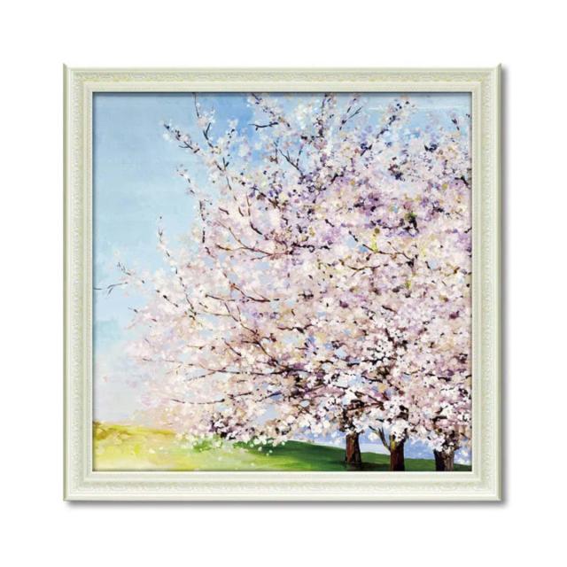 アートパネル アリソン ピアス 『ブロッサム オーチャード』 67.5×67.5cm （ 絵画 絵 アート インテリア 額 額入り 壁掛け おしゃれ ゲル加工 花 ポスター アートフレーム アートポスター ウォールアート パネル 額付き 華やか 桜 ）