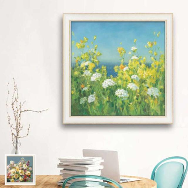 アートパネル ダンフイ ナイ 69×69cm （ 絵画 絵 アート インテリア 額 額入り 壁掛け おしゃれ ゲル加工 花 ポスター アートフレーム アートポスター ウォールアート パネル 額付き 華やか ）
