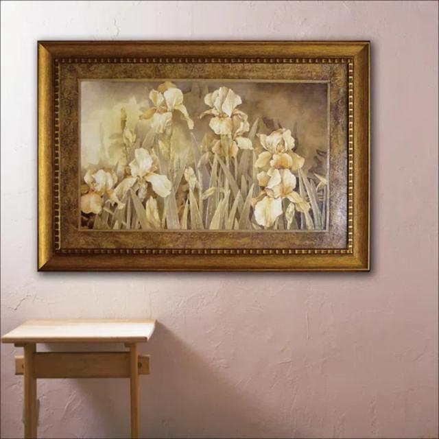 アートパネル リンダ トンプソン 『フィールド オブ アイリス』 105×72.5cm （ 絵画 絵 アート インテリア 額 額入り 壁掛け おしゃれ ゲル加工 花 ポスター アートフレーム アートポスター ウォールアート パネル 額付き ）