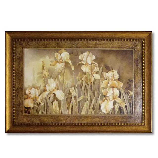 アートパネル リンダ トンプソン 『フィールド オブ アイリス』 105×72.5cm （ 絵画 絵 アート インテリア 額 額入り 壁掛け おしゃれ ゲル加工 花 ポスター アートフレーム アートポスター ウォールアート パネル 額付き ）