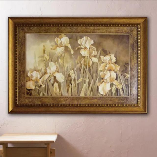 アートパネル リンダ トンプソン 『フィールド オブ アイリス』 105×72.5cm （ 絵画 絵 アート インテリア 額 額入り 壁掛け おしゃれ ゲル加工 花 ポスター アートフレーム アートポスター ウォールアート パネル 額付き ）