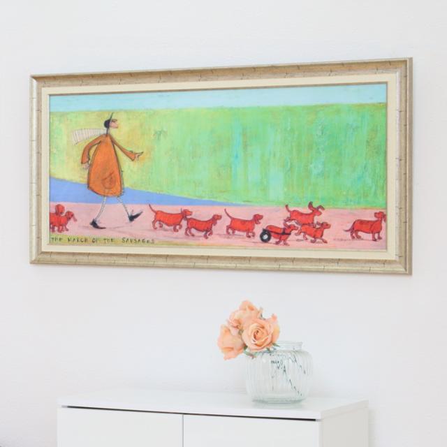 アートパネル サムトフト 『ソーセージ大行進』 94.5×46.5cm （ 絵画