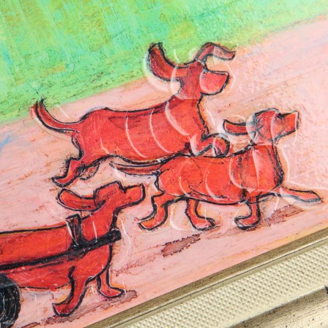 アートパネル サムトフト 『ソーセージ大行進』 94.5×46.5cm （ 絵画