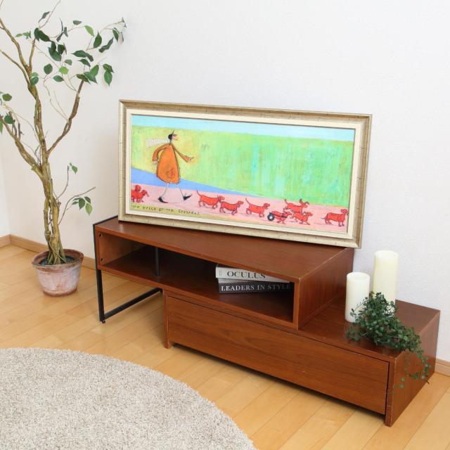 アートパネル サムトフト 『ソーセージ大行進』 94.5×46.5cm （ 絵画 絵 アート インテリア 額 額入り 壁掛け 犬 動物 ダックスフンド ポスター アートフレーム アートポスター ウォールアート パネル 額付き 額縁 壁飾り リビング ）_8