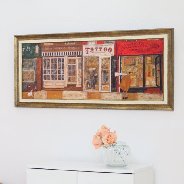 アートパネル サムトフト 『あなたの住む街角で』 94.5×43cm （ 絵画