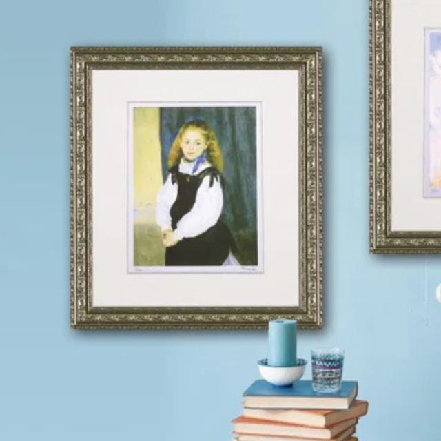 アートパネル ミュージアム シリーズ シグレー版画 ルノワール 『ルグラン嬢の肖像』 47×54cm （ 絵画 絵 アート インテリア 額入り 壁掛け おしゃれ ポスター アートフレーム アートポスター 額付き フレーム付き ）