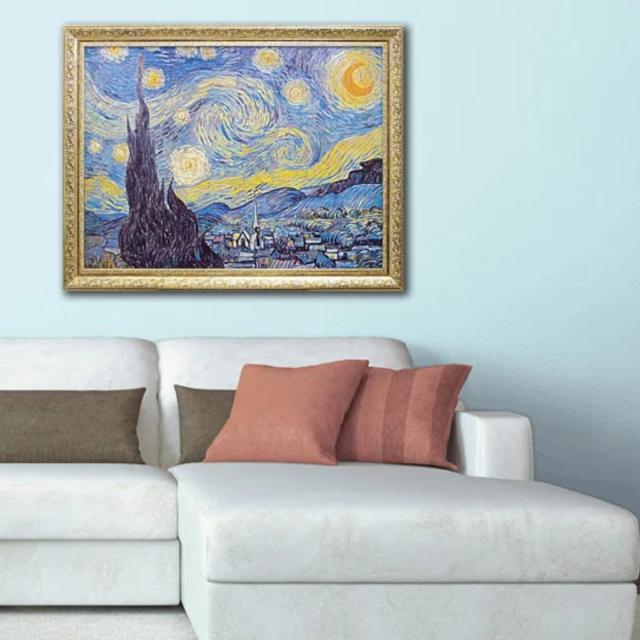 アートパネル ミュージアム シリーズ ゴッホ 91×71cm （ 絵画 絵 アート インテリア 額入り 壁掛け おしゃれ ゲル加工 星月夜 花瓶のアイリス ポスター アートフレーム アートポスター 額付き フレーム付き ）_3