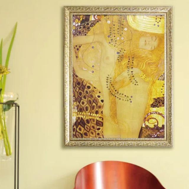 アートパネル ミュージアム シリーズ クリムト 『Sea serpent』 71×91cm （ 絵画 絵 アート インテリア 額入り 壁掛け おしゃれ ゲル加工 ポスター アートフレーム アートポスター 額付き フレーム付き グスタフ・クリムト ）