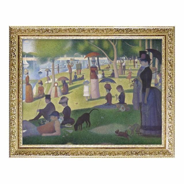 アートパネル ミュージアムアートシリーズ スーラ 『グランド・ジャット島の日曜日の午後』 74×59cm （ 絵画 絵 アート インテリア 額入り 壁掛け ポスター アートフレーム アートポスター 額付き フレーム付き 点描 ）_2