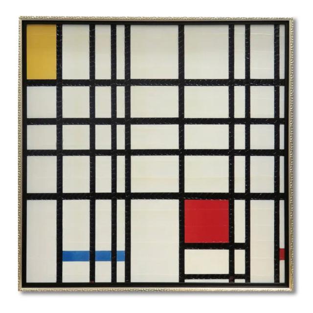 アートパネル ピエト モンドリアン 73.5×73.5cm （ 絵画 絵 アート インテリア 額入り 壁掛け おしゃれ ゲル加工 コンポジション ポスター アートフレーム アートポスター 額付き フレーム付き 抽象画 抽象絵画 ）_2