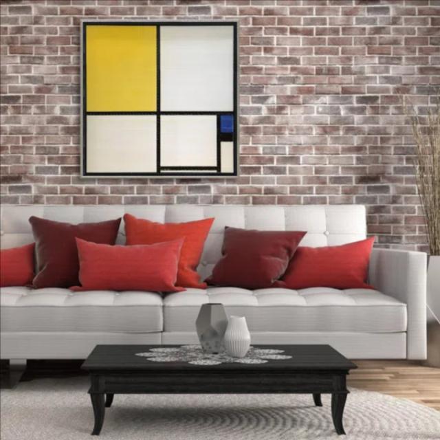 アートパネル ピエト モンドリアン 73.5×73.5cm （ 絵画 絵 アート インテリア 額入り 壁掛け おしゃれ ゲル加工 コンポジション ポスター アートフレーム アートポスター 額付き フレーム付き 抽象画 抽象絵画 ）_7