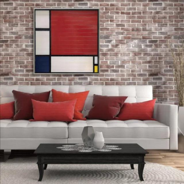 アートパネル ピエト モンドリアン 73.5×73.5cm （ 絵画 絵 アート インテリア 額入り 壁掛け おしゃれ ゲル加工 コンポジション ポスター アートフレーム アートポスター 額付き フレーム付き 抽象画 抽象絵画 ）_9