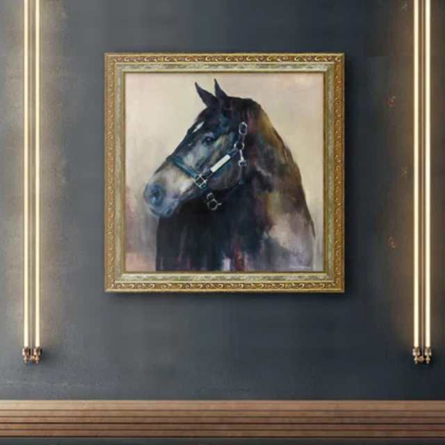 アートパネル マリリン ハーゲマン『リッチ ライト』 70×70cm ( 絵画 絵 アート インテリア 額入り 壁掛け おしゃれ ゲル加工 ポスター アートフレーム アートポスター 額付き 馬 )の通販は