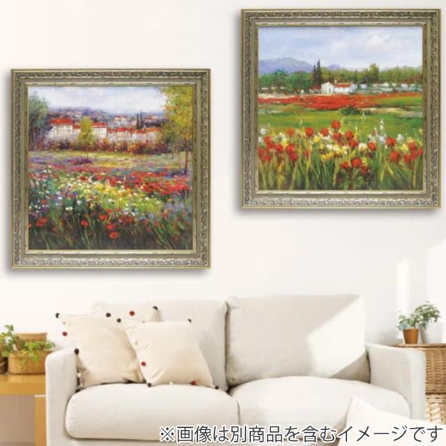 アートパネル ハルシー 『タスカン プレジャー』 68.5×68.5cm （ 絵画 絵 アート インテリア 額入り 壁掛け おしゃれ ゲル加工 風景画 ポスター アートフレーム アートポスター 額付き フレーム付き 正方形 ）_1