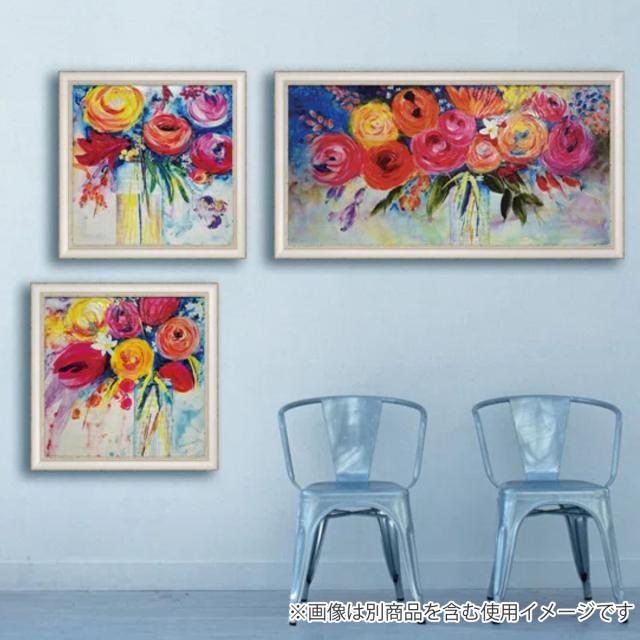 アートパネル ジャーゲン ゴッツクラグ 『シンプリー ワンダフル』 108×58cm （ 絵画 絵 アート インテリア 額入り 壁掛け おしゃれ ゲル加工 花 横長 ポスター アートフレーム アートポスター 額付き フレーム付き ）