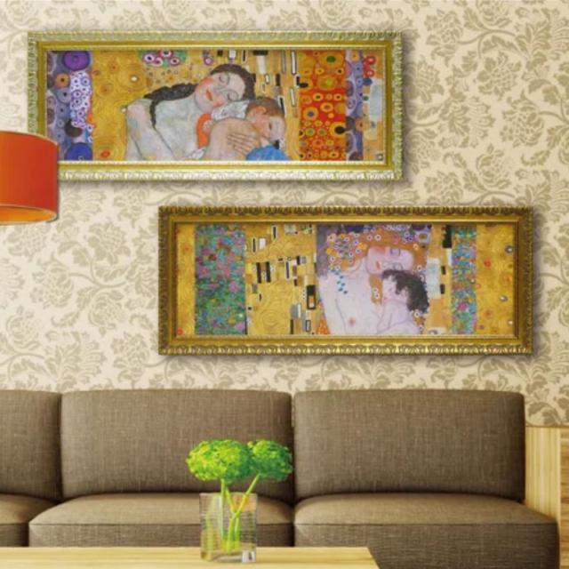 アートパネル クリムト デコパネル コレクション 100×38.5cm （ 絵画 絵 アート インテリア 額入り 壁掛け おしゃれ ゲル加工 名画 ポスター アートフレーム アートポスター 額付き フレーム付き 複製画 ）