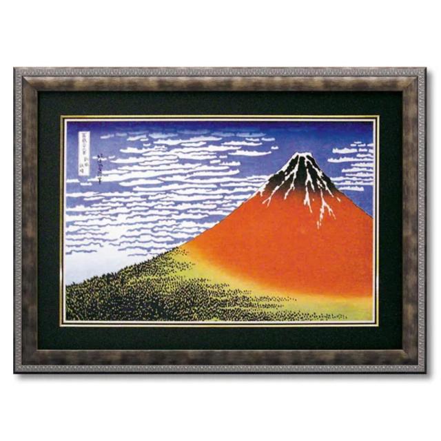 アートパネル 葛飾 北斎 101×75cm （ 絵画 絵 アート インテリア 額入り 壁掛け おしゃれ 名画 吊金具付き ポスター アートフレーム アートポスター 額付き フレーム付き 複製画 ）