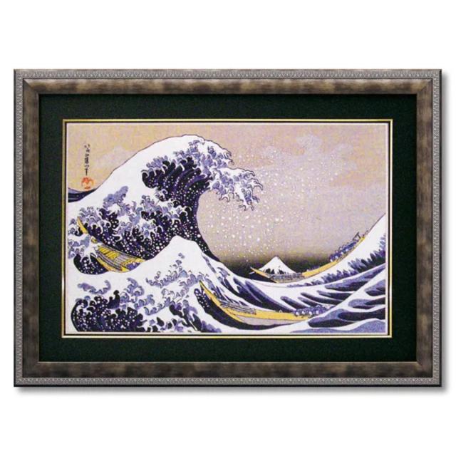 アートパネル 葛飾 北斎 101×75cm （ 絵画 絵 アート インテリア 額入り 壁掛け おしゃれ 名画 吊金具付き ポスター アートフレーム アートポスター 額付き フレーム付き 複製画 ）