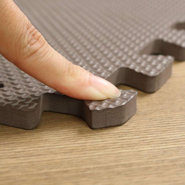 ジョイントマット　60枚　ブラウン　タイルカーペット 大判　防音 床保護 洗える ジョイントマット 約60×60×1.2cm 9枚入 9枚×1セット 洗える 端