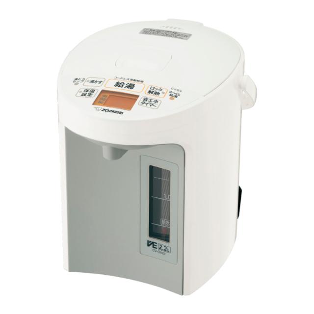 象印 電気ポット 2.2L VE電気まほうびん 優湯生 （ ZOJIRUSHI 象印マホービン 湯沸しポット 保温ポット 魔法瓶 保温 2.2リットル 給湯ポット 湯沸かし器 コードレス 温度設定 蒸気セーブ 時短 節約 お湯 沸騰 ドリップ コーヒー ）