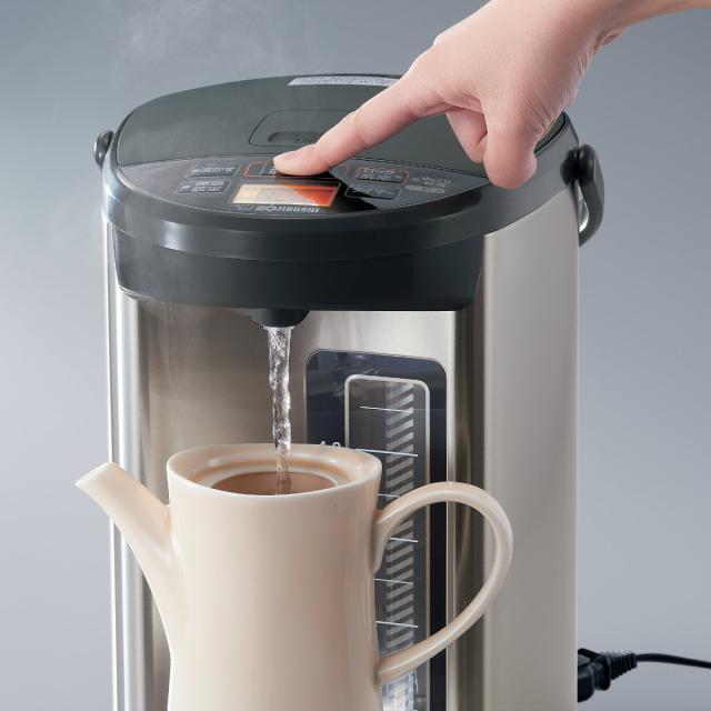 象印 電気ポット 5L VE電気まほうびん 優湯生 大容量 コンパクト設計 （ ZOJIRUSHI 象印マホービン 湯沸しポット 保温ポット 魔法瓶 保温 5リットル 給湯ポット 湯沸かし器 温度設定 時短 節約 お湯 沸騰 ドリップ コーヒー ）