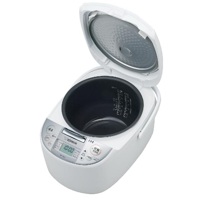 象印 IH炊飯器 1升炊き 極め炊き 黒まる厚釜 日本製 （ ZOJIRUSHI 象印マホービン 1升 IH式 ジャー 保温 ごはん 白米 雑穀米 無洗米 内釜 自動 調理家電 キッチン家電 白 ホワイト ）_1