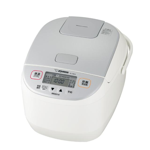 象印 マイコン炊飯器 1升炊き 極め炊き 黒厚釜 マイコン炊飯ジャー （ ZOJIRUSHI 象印マホービン 1升 ジャー 保温 ごはん 白米 雑穀米 無洗米 玄米 内釜 しゃもじ付き 電気 自動 電動 調理家電 キッチン家電 白 ）