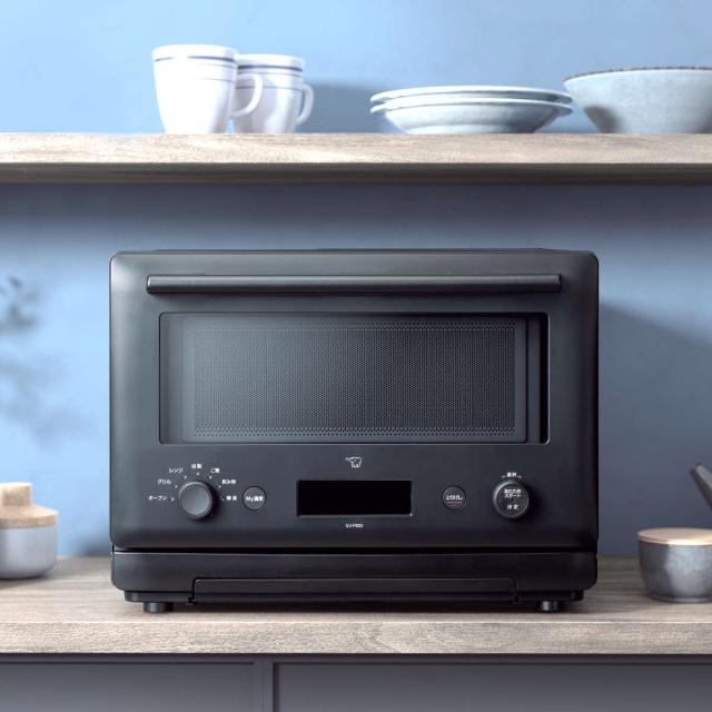 象印 オーブンレンジ 23L 電子レンジ （ 象印マホービン オーブン レンジ フラット グリル 250度 角皿 付き オーブン付き 赤外線センサー 縦開き 簡単操作 焼き魚 ZOJIRUSHI おしゃれ ブラック ）