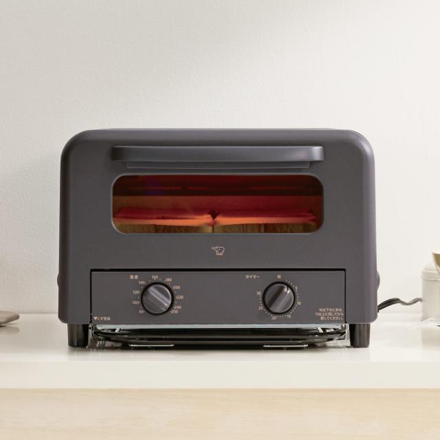 象印 オーブントースター 4枚 （ ZOJIRUSHI 象印マホービン オーブン トースター 受け皿付き 4枚焼き トレイ付き タイマー 温度調節 食パン ピザ 朝食 掃除しやすい おしゃれ キッチン家電 調理家電 ）