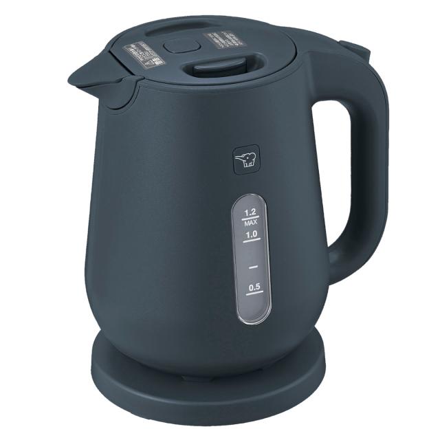 象印 電気ケトル 1.2L 大容量 安全設計 空だき防止 メーカー保証付き （ ZOJIRUSHI 象印マホービン 湯沸しポット 電気 ケトル 1200mL 湯沸かし ポット 湯沸かしケトル 転倒防止 二重構造 おしゃれ キッチン家電 ブラック ホワイト ）