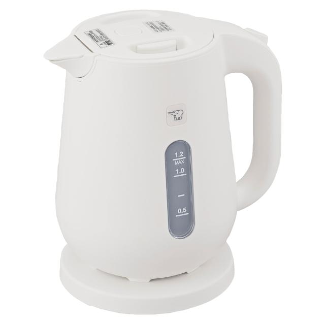 象印 電気ケトル 1.2L 大容量 安全設計 空だき防止 メーカー保証付き （ ZOJIRUSHI 象印マホービン 湯沸しポット 電気 ケトル 1200mL 湯沸かし ポット 湯沸かしケトル 転倒防止 二重構造 おしゃれ キッチン家電 ブラック ホワイト ）