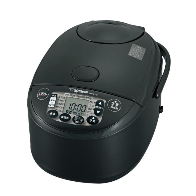 象印 IH炊飯器 1升炊き 極め炊き 黒まる厚釜 日本製 （ ZOJIRUSHI 象印マホービン 豪熱沸とう 1升 炊飯ジャー ブラック IH炊飯 厚釜 保温 早炊き ごはん 白米 麦ごはん 雑穀米 玄米 しゃもじ付き 調理家電 キッチン家電 ）