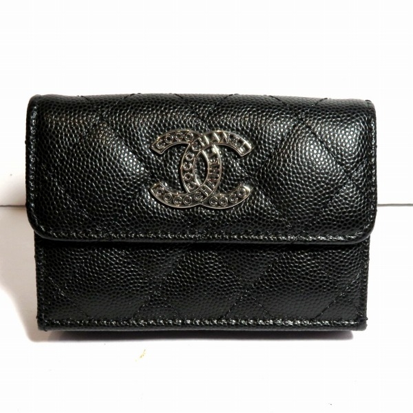 シャネル CHANEL ココ スモール フラップ ウォレット AP3827 B15620 94305 3つ折り財布 レディース【中古】