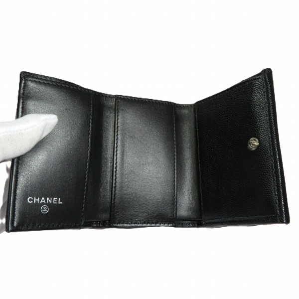 シャネル CHANEL ココ スモール フラップ ウォレット AP3827 B15620 94305 3つ折り財布 レディース【中古】_1