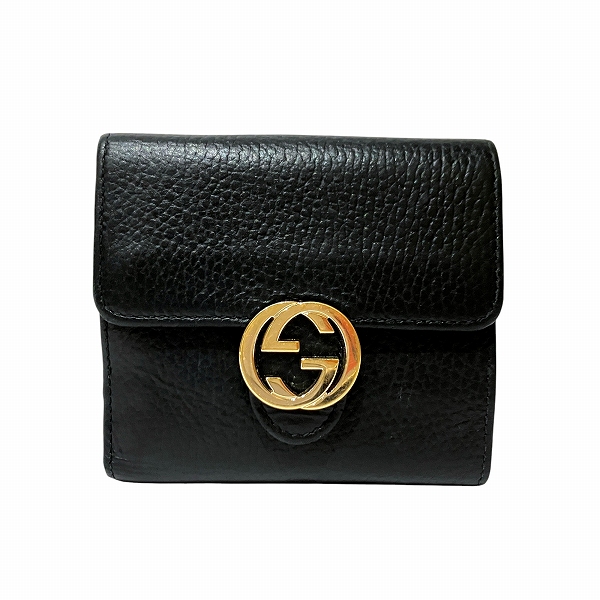 グッチ GUCCI インターロッキングG 615525 3つ折り財布 ユニセックス【中古】