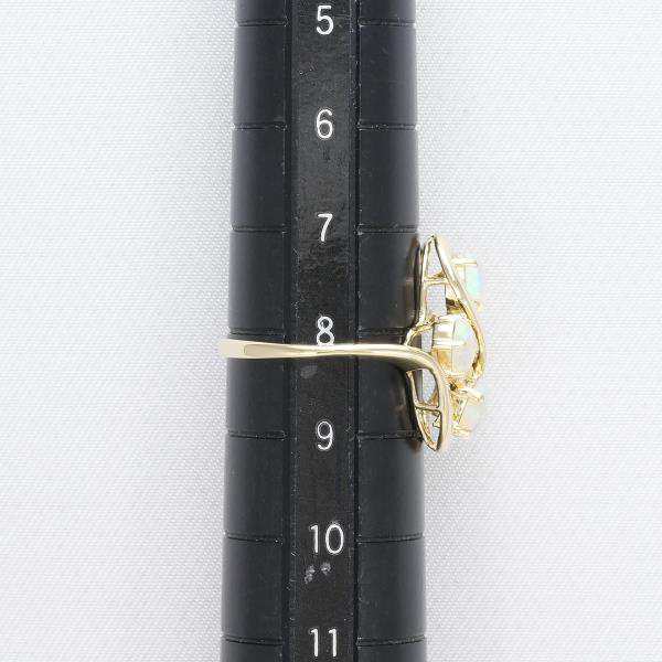 14K YG リング 指輪 8号 オパール 総重量約2.4g 中古ジュエリー