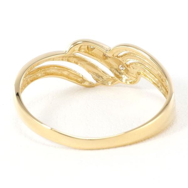 専用リング 指輪 K18 18金 ゴールド 11.5号 2.9g 天然ブルーサファイア ダイヤ0.04ct デザインリング 店舗受取可 サファイア