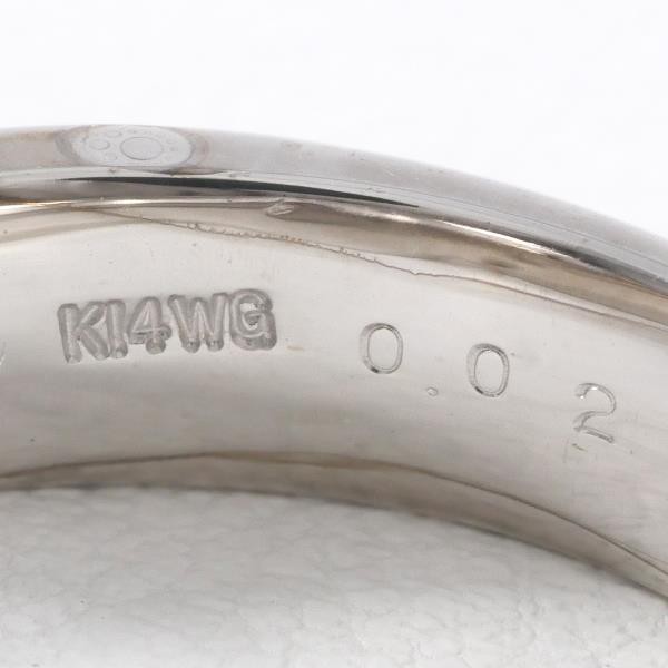 テイクアップ K14WG リング 指輪 12号 ダイヤ 0.02 総重量約4.4g 中古