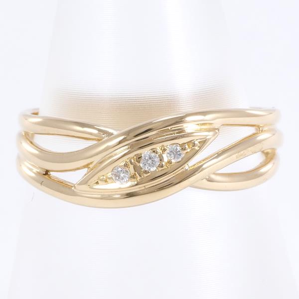 K18 18金 PG ピンクゴールド リング 指輪 11.5号 ダイヤ 0.03 総重量約2.8g 中古ジュエリーの通販は