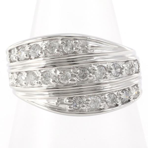 ダイヤモンド リング ハーフエタニティ 0.3ct 細 8.5号 プラチナ Pt900  