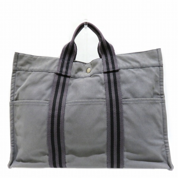 美品】エルメス/ニューフールトゥMM/トートバッグ/エールライン/A4/W43