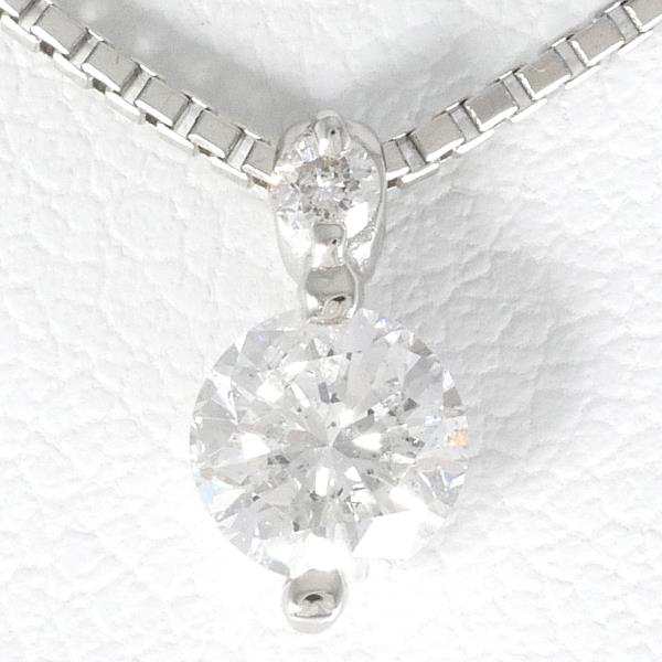 PT900 プラチナ PT850 ネックレス ダイヤ 0.50 ダイヤ 0.03 鑑定書 総重量約3.8g 約40cm 中古ジュエリーの通販は 115,200円