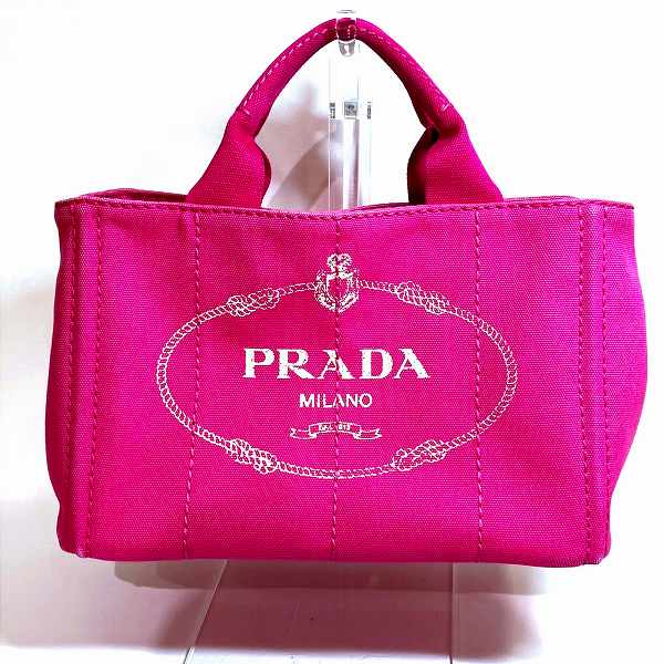 プラダ PRADA カナパ B2439G ピンク キャンバス バッグ トートバッグ 